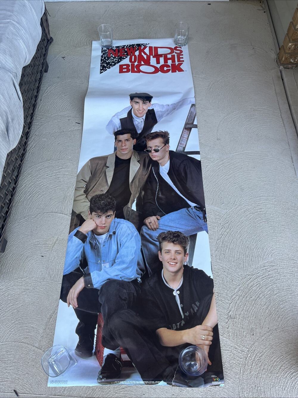 New Kids On The Block World Tour~1990 Vintage Full Size XL 6FT Poster